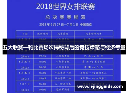 五大联赛一轮比赛场次揭秘背后的竞技策略与经济考量